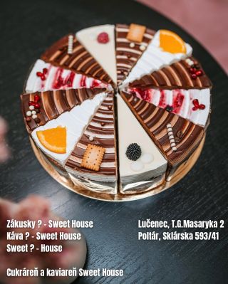 Čo je Sweet House ? ⬇️⬇️⬇️ Rodinná cukrárenská výroba s 2 cukrárňami v regióne Novohrad 🧑‍🧑‍🧒‍🧒 Navštíviť nás a ochutnať...